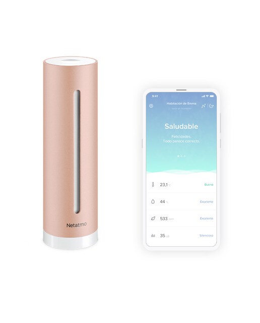 Medidor de calidad del aire Netatmo Healthy Home Coach Rosa-3