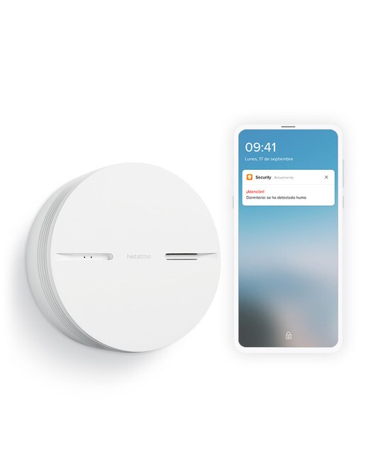 Detector de humo inteligente Netatmo NSA-EC Blanco-3