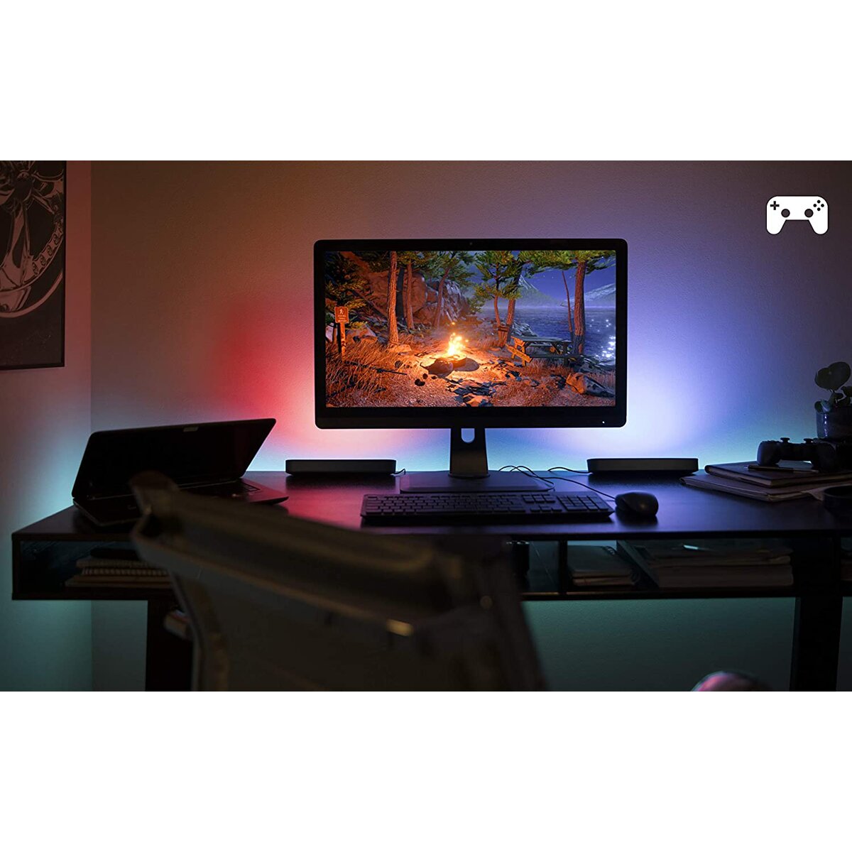 Pack 2 Barras de Luz Philips Hue Play White and Color Ambiance - Preto 4