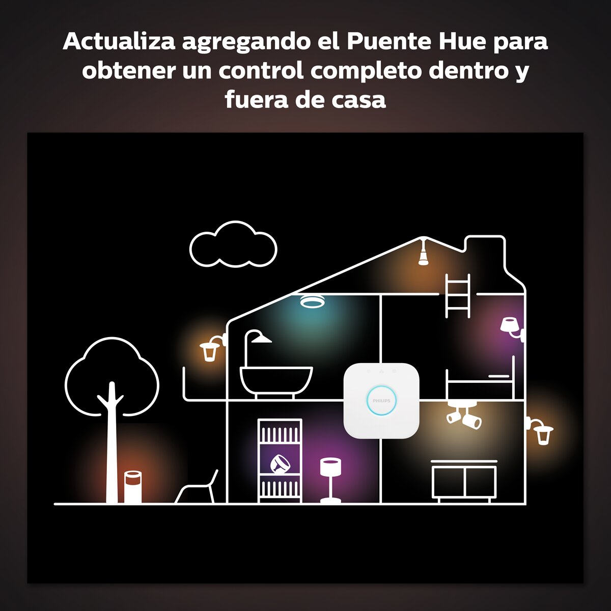 Bombilla LED inteligente Philips Hue White A60 Cristal-6