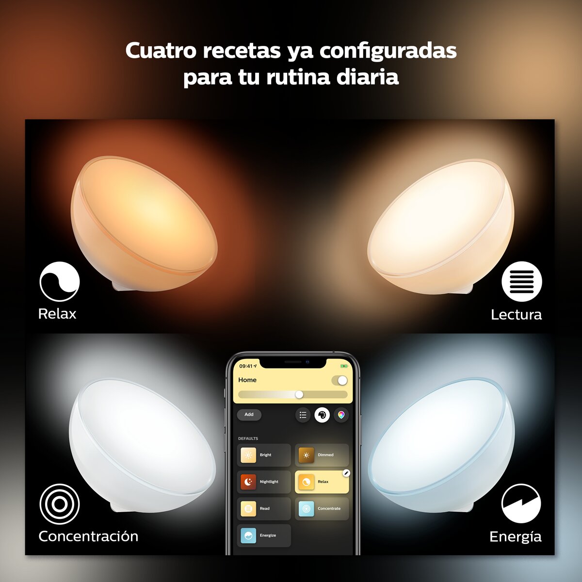 Luz de Ambiente Portátil Philips Hue Go V2 Branco-2