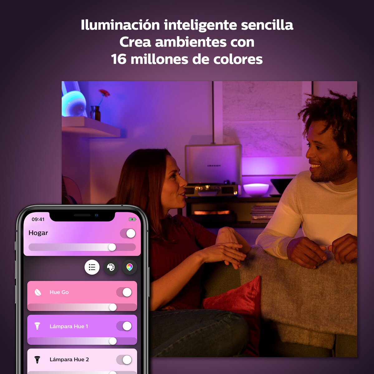 Luz de Ambiente Portátil Philips Hue Go V2 Branco-3
