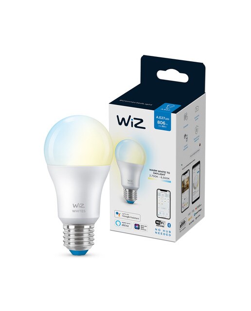 Imagem 0 de Lâmpada Inteligente WiZ LED Regulável Branca A60 60W E27 WiFi e Bluetooth