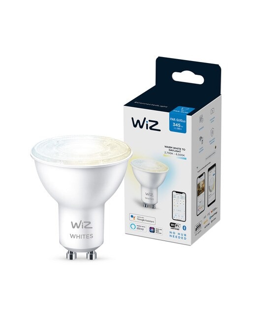 Bombilla inteligente WiZ LED Regulable Blancos 50W GU10 WiFi y Bluetooth