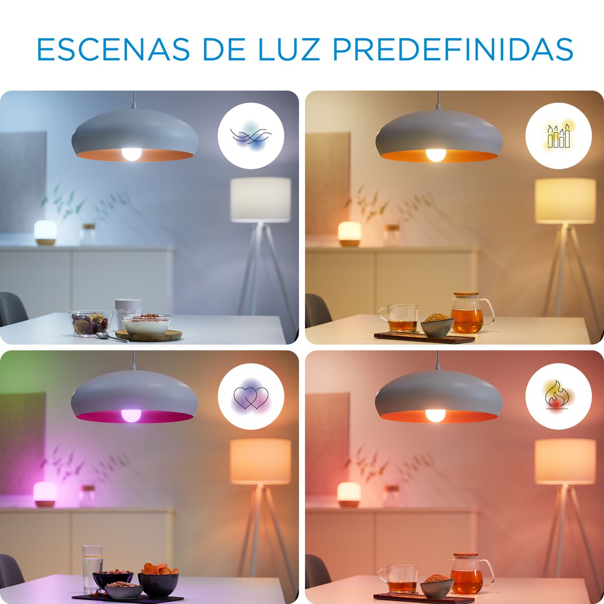 Lâmpada Inteligente Regulável WiZ Vela LED Cores 40W E14 WiFi e Bluetooth 5