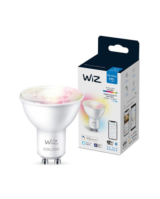 Imagem 0 de Lâmpada Inteligente Regulável WiZ LED Cores 50W GU10 WiFi e Bluetooth