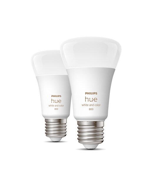 Pack 2 Bombillas Philips HUE White & Color Ambiance A60 E27