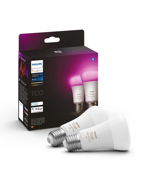 Imagem 0 de Pack 2 Lâmpadas Philips Hue White&Color 10,5W E27