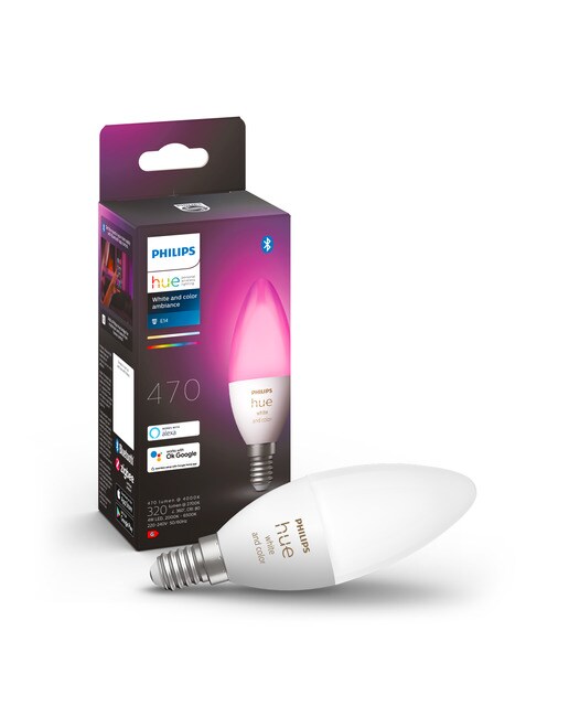 Bombilla LED Philips Hue White and Color Ambiance Vela E14 3