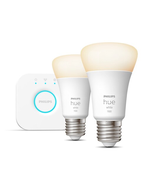Imagen 2 de Pack 2 bombillas LED Philips HUE White + HUE Bridge