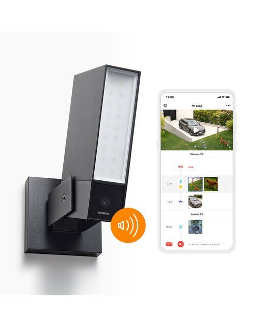 Cámara de vigilancia Wi-fi exterior Netatmo con sirena Full HD - Negro Negro-3
