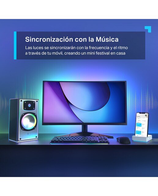 Tira de luz Wi-Fi inteligente Tapo L900-10 - Transparente Transparente-4
