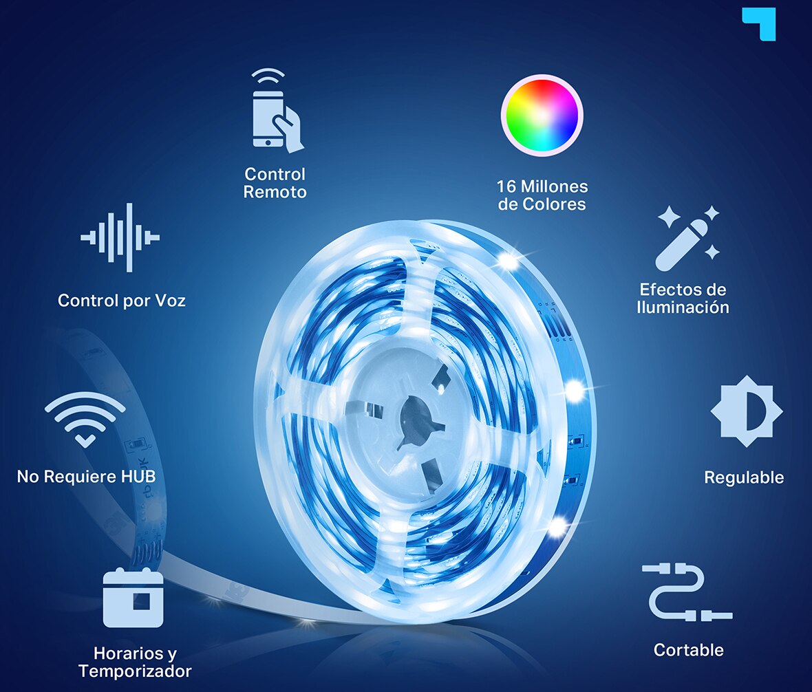 Tira de luz Wi-Fi inteligente Tapo L900-10 - Transparente Transparente-7