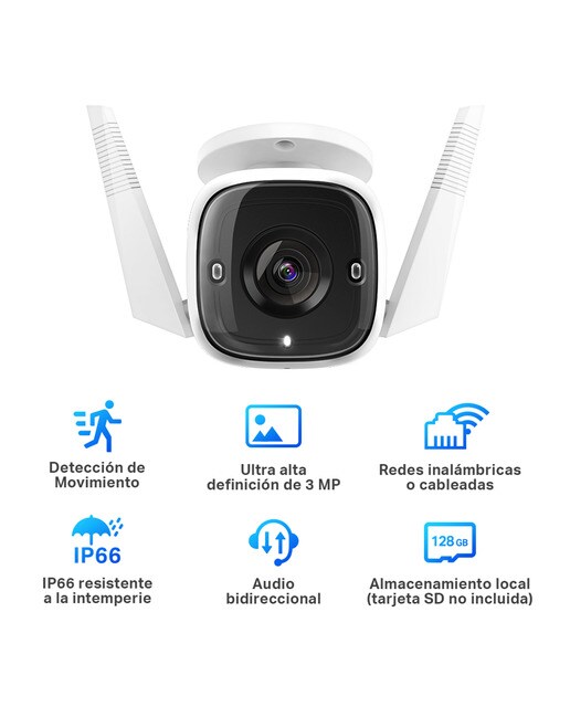 Câmara de Vigilância Exterior sem Fios TC65 3MP Branco-2