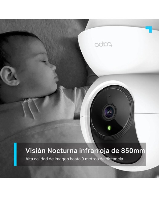 Cámara de Vigilancia Tapo TC60, 1080p, Visión nocturna, Detección movimiento, WiFi Blanco-5