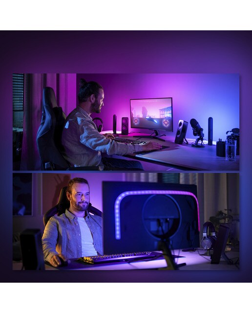Tira de luces LED Philips Hue Play Gradient para PC - 24-27" Blanco-5