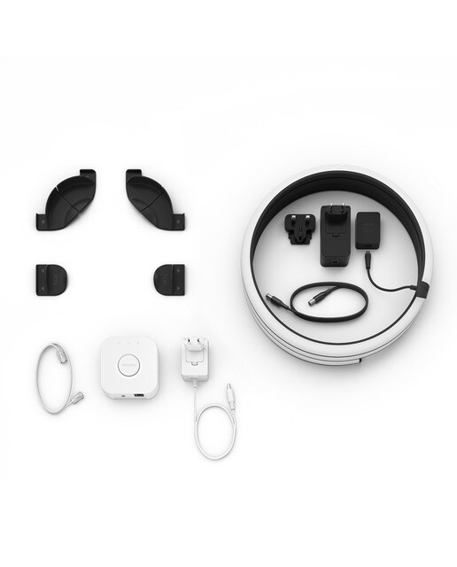 Kit inicial Philips Hue Play Gradient LED Strip Lights para PC - 24-27" + Hue Bridge Branco-4