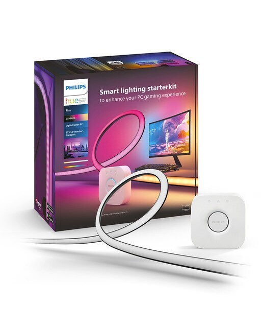 Kit de inicio Tira de luces LED Philips Hue Play Gradient para PC - 32-34
