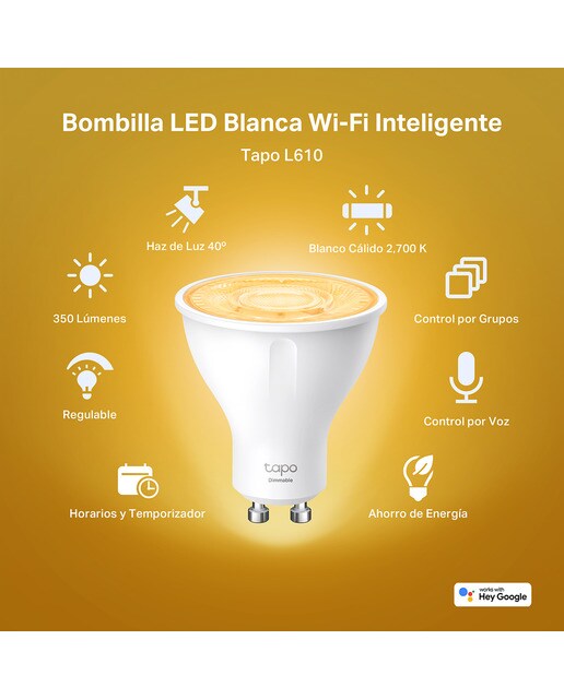Lâmpada Led Branca Wi-Fi GU10 Branco-11