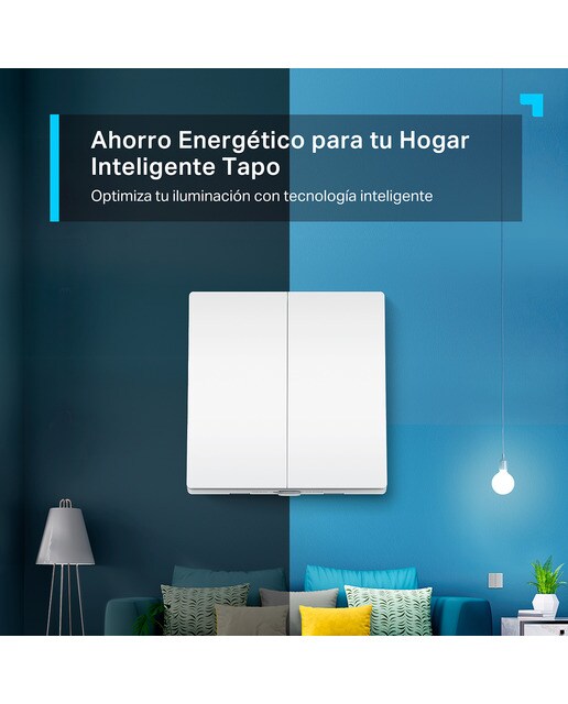 Interruptor de luz doble inteligente Wi-Fi Tapo S220 Blanco-2