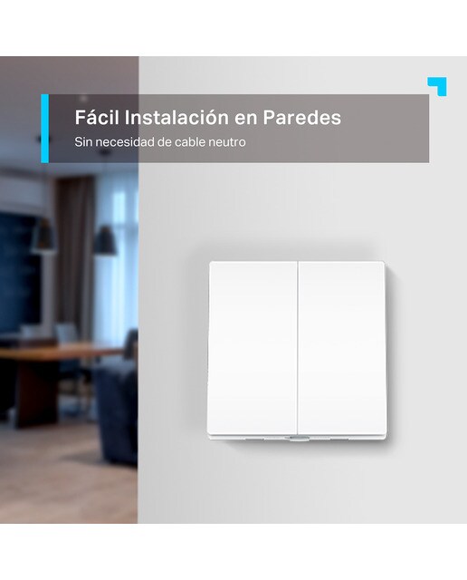 Interruptor de luz doble inteligente Wi-Fi Tapo S220 Blanco-5