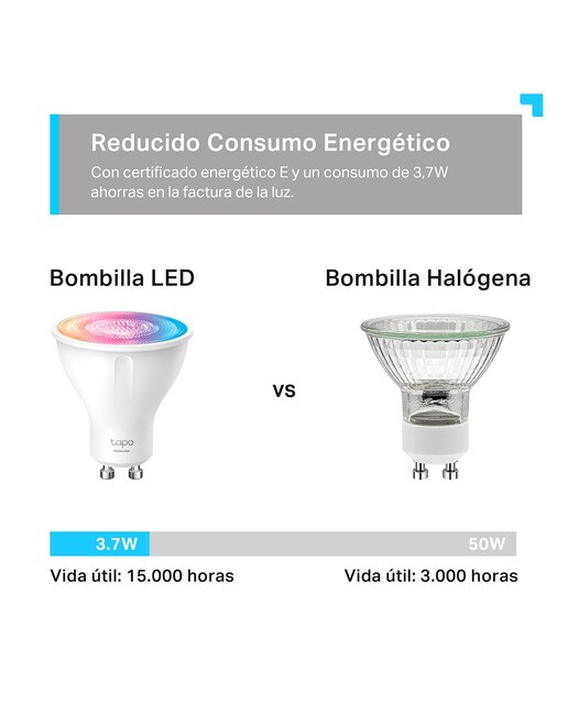 Lâmpada Led Multicolor Wi-Fi GU10 Branco-3
