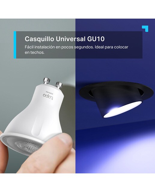 Lâmpada Led Multicolor Wi-Fi GU10 Branco-5