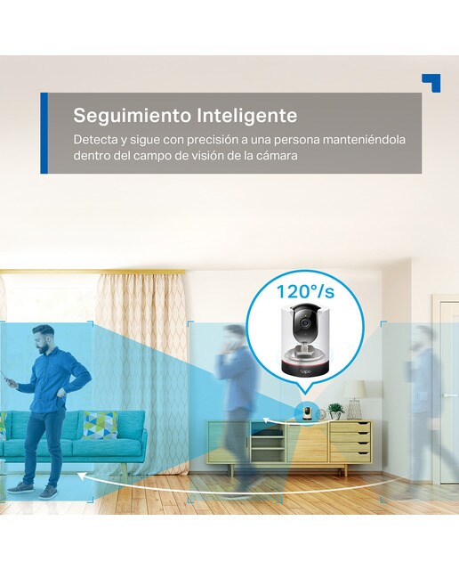 Cámara de vigilancia TP-Link Tapo C225, rotación 360º, 2K QHD, detección Inteligente IA de personas, mascotas y vehículos, visión nocturna Blanco-9