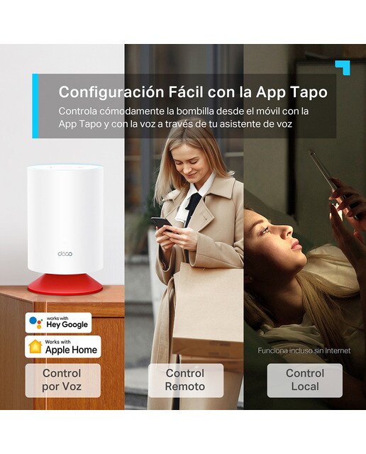 Regleta inteligente TP-Link Tapo P300, 3 tomas schuko, USB-C y USB-A Blanco-3