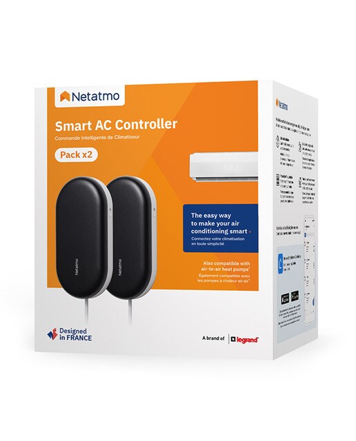 Pack 2 Controles de aire acondicionado inteligente Netatmo Negro / Blanco-6