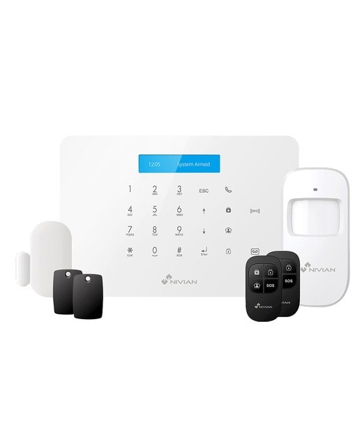 Kit de alarma Wi-Fi + GSM Nivian NVS-A6WG-U1 Blanco / Negro-1
