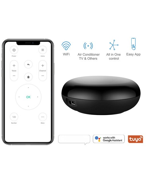 Mando a distancia universal Wi-Fi Nivian NVS-SMARTIR-W2 Negro-2