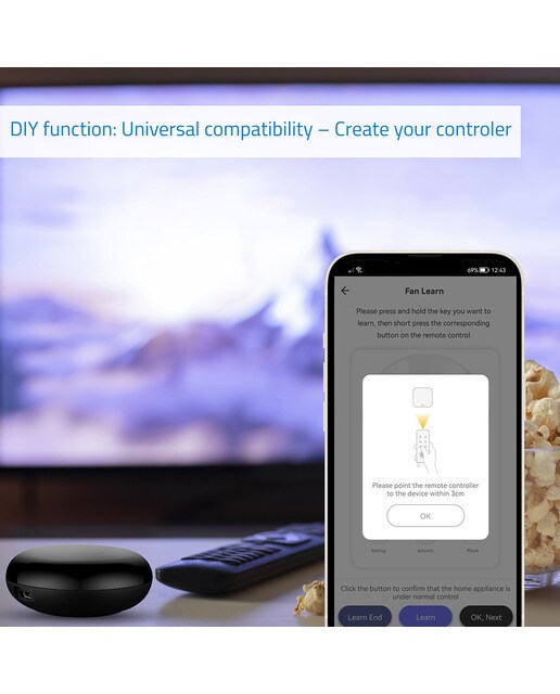 Mando a distancia universal Wi-Fi Nivian NVS-SMARTIR-W2 Negro-7