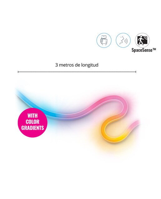 Tira LED para interior WiZ neón flexible de 3m Multicolor-2