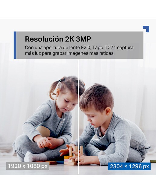 Cámara Vigilancia IP Tapo TC71, Visión nocturna, Detección Inteligente IA, 360º Blanco-3