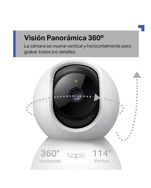Cámara Vigilancia IP Tapo TC71, Visión nocturna, Detección Inteligente IA, 360º Blanco-4