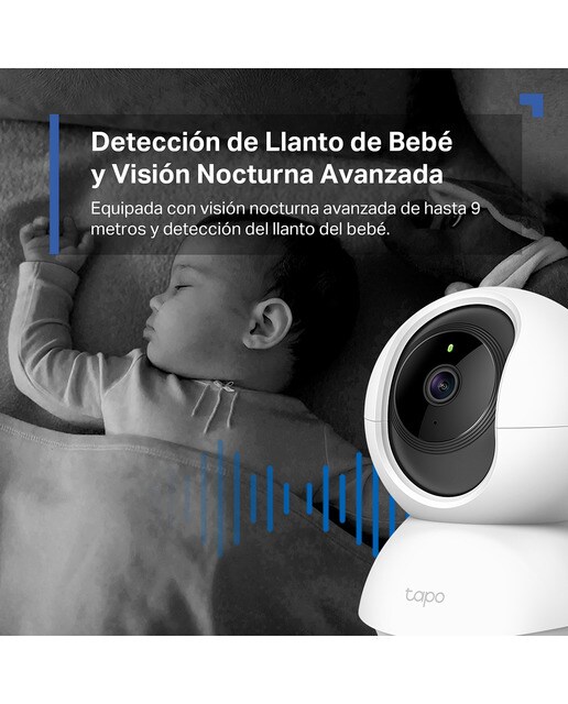 Cámara Vigilancia IP Tapo TC71, Visión nocturna, Detección Inteligente IA, 360º Blanco-5