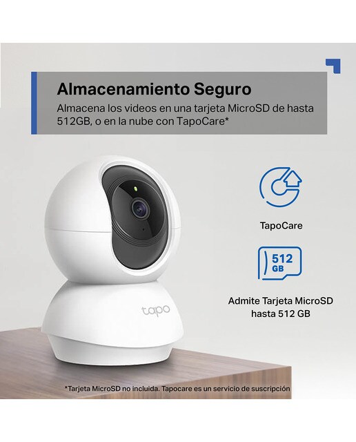 Cámara Vigilancia IP Tapo TC71, Visión nocturna, Detección Inteligente IA, 360º Blanco-7