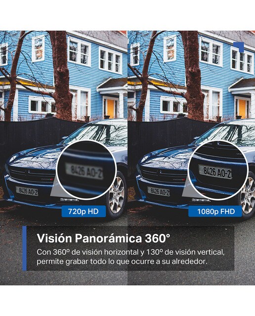 Cámara de vigilancia IP Tapo TC40, 1080p, Visión nocturna, Exterior IP65, Detección inteligente IA, 360º Blanco Blanco-4