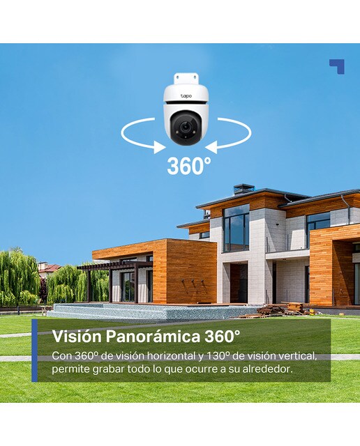 Cámara de vigilancia IP Tapo TC40, 1080p, Visión nocturna, Exterior IP65, Detección inteligente IA, 360º Blanco Blanco-5