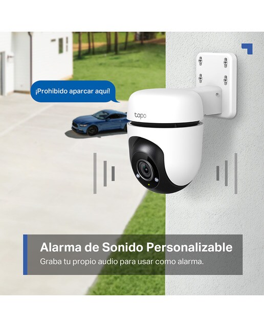 Cámara de vigilancia IP Tapo TC40, 1080p, Visión nocturna, Exterior IP65, Detección inteligente IA, 360º Blanco Blanco-8