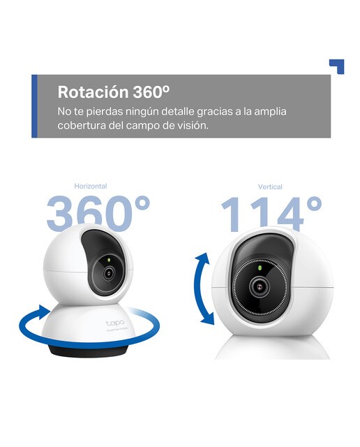Câmara de Vigilância IP Tapo TC72 , 2K QHD, Visão Noturna, Deteção Inteligente de IA, 360° Branco-7