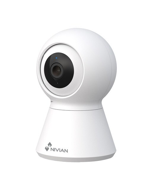 Cámara de vigilancia para interior Nivian IPC-IS5 360º, WiFi, 4MP, Half 4K, Detección Humana IA y Auto-Tracking Blanco-1