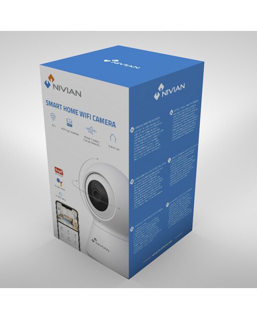 Cámara de vigilancia para interior Nivian IPC-IS5 360º, WiFi, 4MP, Half 4K, Detección Humana IA y Auto-Tracking Blanco-5
