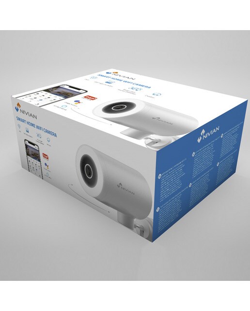 Cámara de vigilancia exterior Nivian IPC-0H3-L Motorizada, WiFi, Half 4K, Detección Humana AI y Autotracking Blanco-12