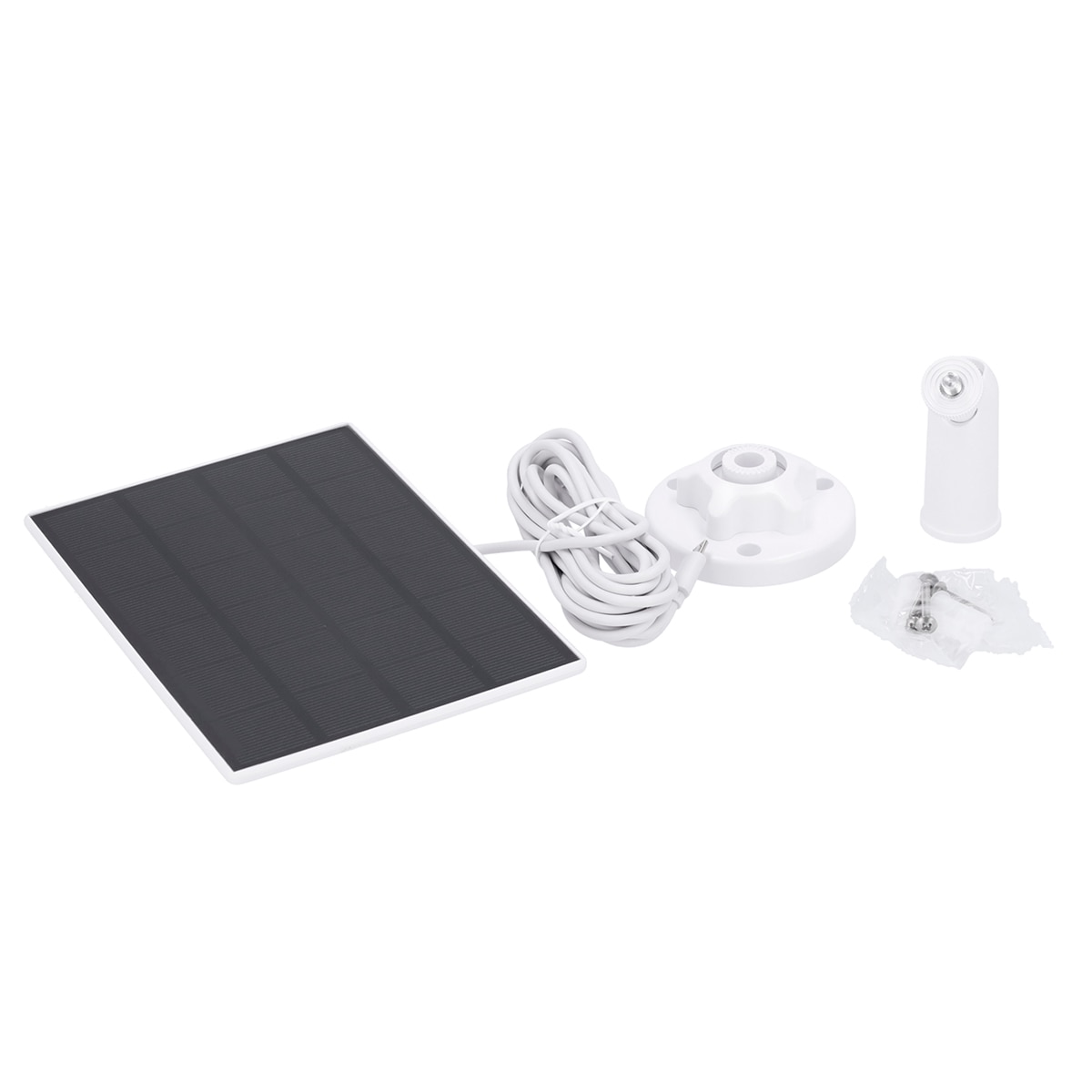 Panel solar para cámaras de vigilancia Nivian NV-SOLAR5V-6W - Blanco / Negro Blanco / Negro-8