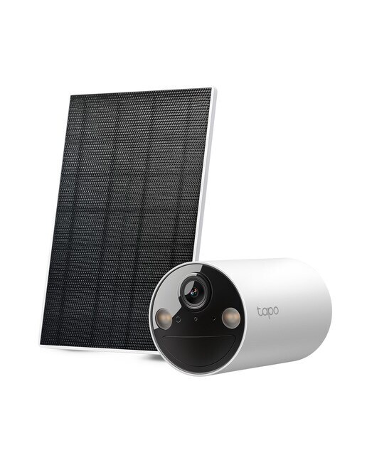 Cámara de vigilancia con Panel Solar Tapo TC82 Kit, 2K QHD, Visión Nocturna a Color, Detección Inteligente IA, IP65