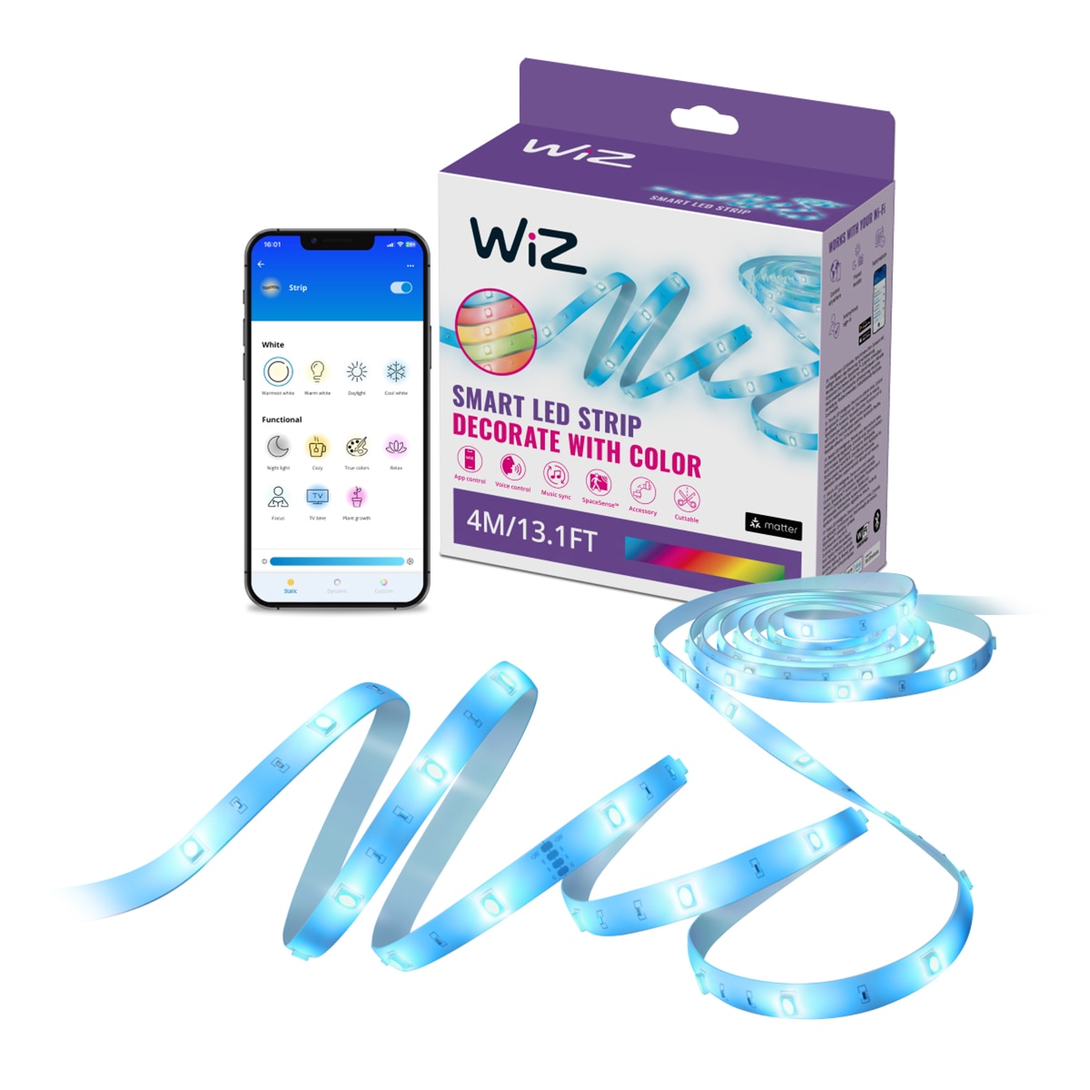 Imagen 0 de Tira LED Inteligente WiZ RGB 4 metros, Wi-Fi
