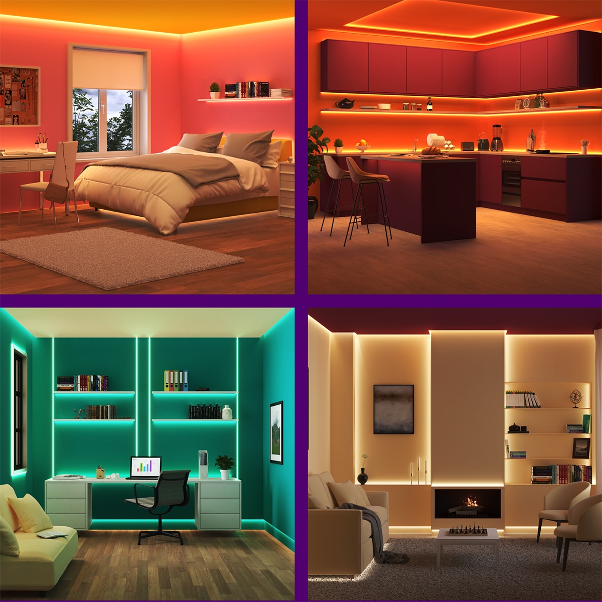 Tira LED Inteligente WiZ RGB 4 metros, Wi-Fi Blanco-4