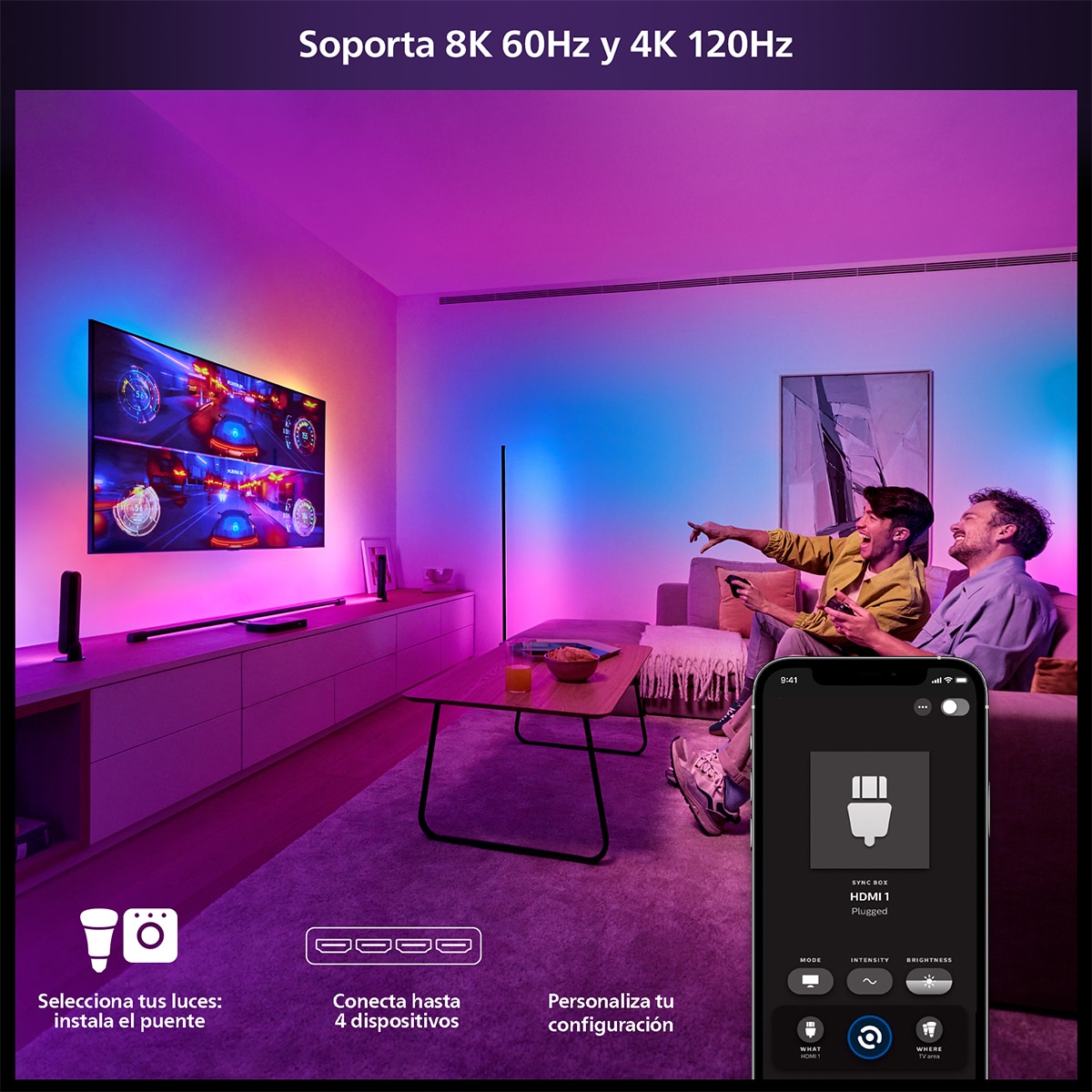 Philips Hue Play HDMI sync box 8K Negro-6